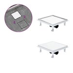 vidaXL Drain de douche avec couvercle 2 en 1 28x28 cm Acier inoxydable