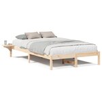 vidaXL Cadre de lit avec tables de chevet Marron Marron