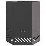 vidaXL Fire Pit Black 38 x 38 x 51 cm Cold-rolled steel