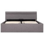 vidaXL Cadre de lit à stockage hydraulique et LED taupe 120x200 cm