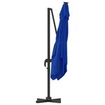 vidaXL Parasol Roma Bleu 286 x 285 x 265 cm Polyester  Aluminium