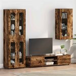 vidaXL Meuble mural Chêne fumé 55 x 29 x 100 cm Bois d'ingénierie