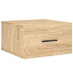 vidaXL Table de chevet murale chêne sonoma 35x35x20 cm