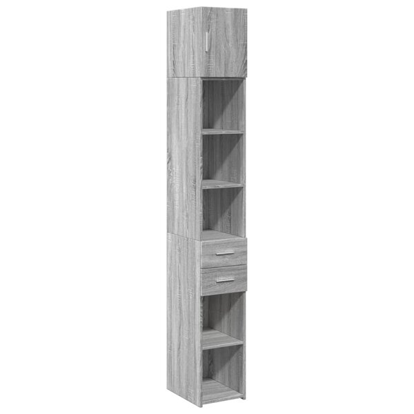 vidaXL Armoire de rangement mince sonoma gris 30x42 5x225 cm