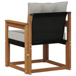 vidaXL Canapé d’extérieur Bois d'Acacia Massif Gris Naturel et Clair