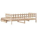 vidaXL Lit de jour avec gigogne et tiroirs sans matelas 80x200 cm