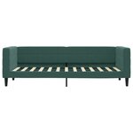 vidaXL Lit de jour avec gigogne sans matelas vert foncé 80x200 cm