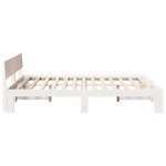 vidaXL Cadre de lit Blanc 160 x 200 cm Bois de pin massif