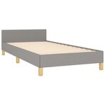 vidaXL Cadre de lit sans matelas gris clair 90x190 cm tissu