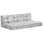 vidaXL Coussin de canapé palette Gris clair Tissu Patchwork
