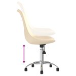 vidaXL Chaises pivotantes à manger lot de 2 Crème Tissu