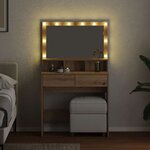 vidaXL Table de Toilette Chêne artisanal 80 x 41 x 134 5 cm