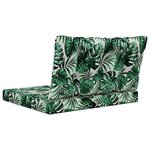 vidaXL Coussin de canapé d'extérieur Polyester Motif feuilles