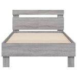 vidaXL Cadre de lit sans matelas avec lumières LED 100x200 cm