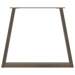 vidaXL Pieds de table à manger en forme de V  2 pièces  acier naturel  70 x (72-73 3) cm