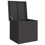 vidaXL Boîte de Rangement Extérieure Noir 55 x 50.5 x 50 cm