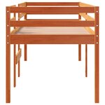 vidaXL Lit haut sans matelas cire marron 80x200 cm bois massif