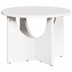 vidaXL Table basse Blanc 50 x 50 x 35 cm Bois massif en pin