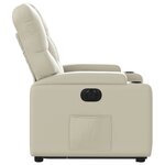 vidaXL Fauteuil inclinable électrique crème similicuir