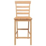 VidaXL Tabourets de bar 2 Pièces naturel bois massif d'hévéa