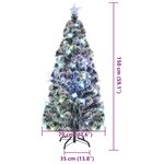 vidaXL Arbre de Noël pré-éclairé avec support 150 cm fibre optique