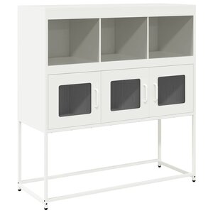 vidaXL Buffet blanc 100 5x39x107 cm acier laminé à froid