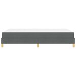 vidaXL Lit à ressorts Gris foncé 120 x 200 cm tissu