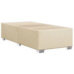 vidaXL Sommier à lattes de lit et matelas Crème 90x190 cm Tissu