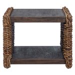 vidaXL Table basse Naturel 45 x 45 x 45 cm Bois de Mahogany Massif