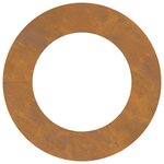 vidaXL adapté pour anneau d'arbre plat Marron Ø50 / 80 cm Acier Corten