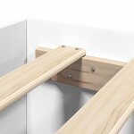 vidaXL Cadre de lit sans matelas blanc 135x190 cm bois d'ingénierie