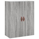 vidaXL Buffet haut Sonoma gris 69 5x34x180 cm Bois d'ingénierie