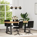 vidaXL Chaises à manger lot de 4 Noir Velours