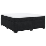 vidaXL Sommier à lattes de lit avec matelas Noir 180x200 cm Velours