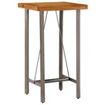 vidaXL Table de bar Teck recyclé massif 60x60x107 cm