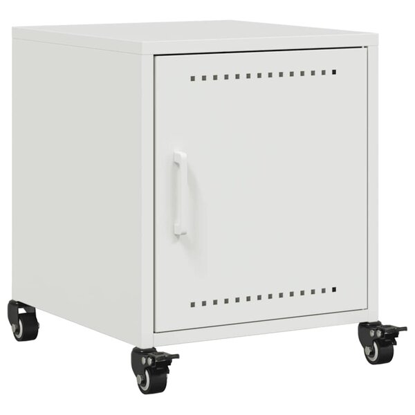 vidaXL Table de chevet blanc 36x39x43 5 cm acier