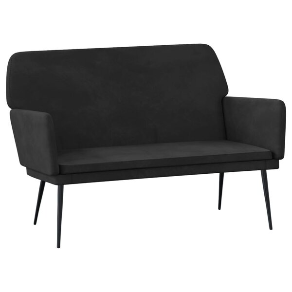Banc banquette 108 x 79 x 79 cm velours noir 02_0010703