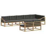 vidaXL Ensemble de canapés d'extérieur 6 pc Blanc et anthracite