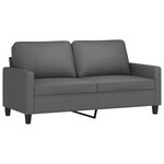 vidaXL Ensemble de canapés 3 Pièces avec coussins Gris foncé Tissu