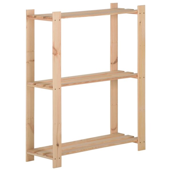 vidaXL Étagère de stockage 3 niveaux 60x28 5x90 cm Bois de pin massif