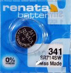 Blister de 1 Pile bouton oxyde argent X341 SR714SW RENATA
