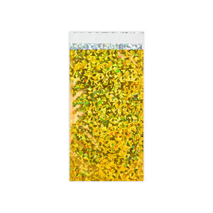 Lot de 100 sachet alu holographique doré 229x114 mm