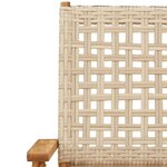 vidaXL Ensemble de bistro 3 Pièces beige résine tressée et bois massif