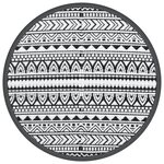 vidaXL Tapis d'extérieur noir Ø160 cm PP