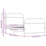 vidaXL Cadre de lit sans matelas 100x200 cm chêne sonoma
