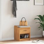 vidaXL Banc de couloir SANDNES 45x40x50 cm bois de pin massif
