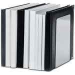 Lot de 2 Serre-livres en aluminium 12 x 12 x 17 cm Aluminium MAUL
