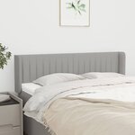 vidaXL Tête de lit avec oreilles Gris clair 147x16x78/88 cm Tissu