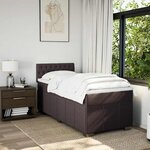 vidaXL Sommier à lattes de lit avec matelas Marron foncé 90x200 cm