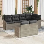 vidaXL Ensemble de salle à manger pour jardin 7 Pièces Gris clair